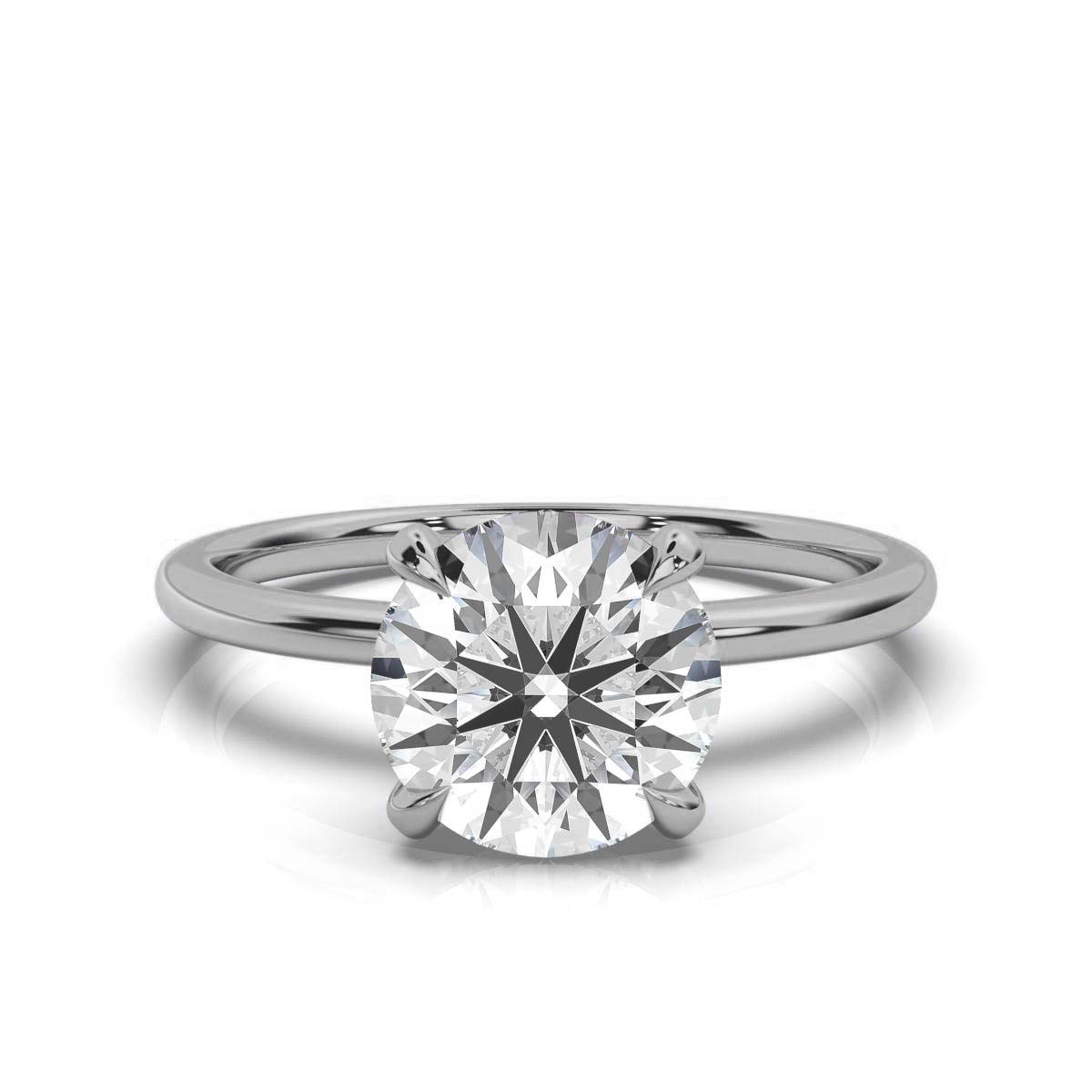 14K White Gold Shivit Hidden Accents Lab Grown Diamond Ring (1/10 ct. tw)