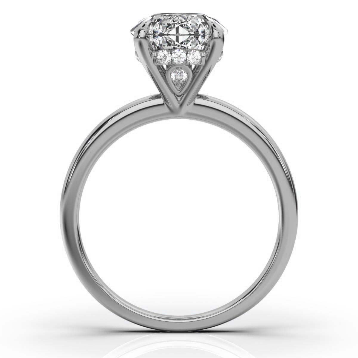 14K White Gold Shivit Hidden Accents Lab Grown Diamond Ring (1/10 ct. tw)