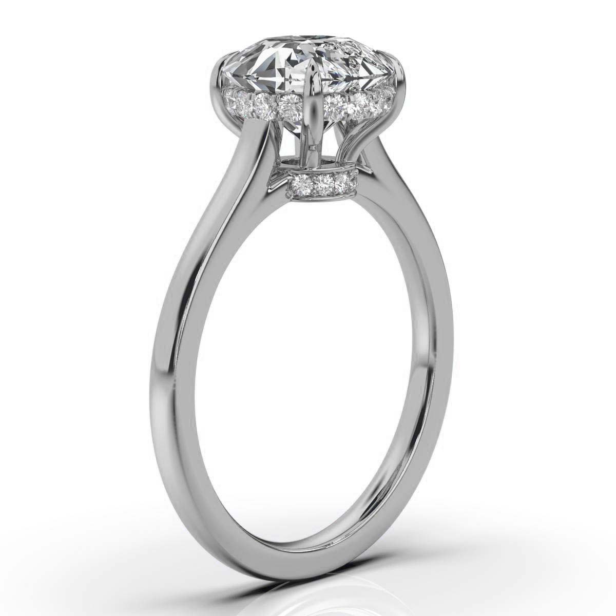 14K White Gold Jennirav Hidden Accents Lab Grown Diamond Ring (1/4 ct. tw)