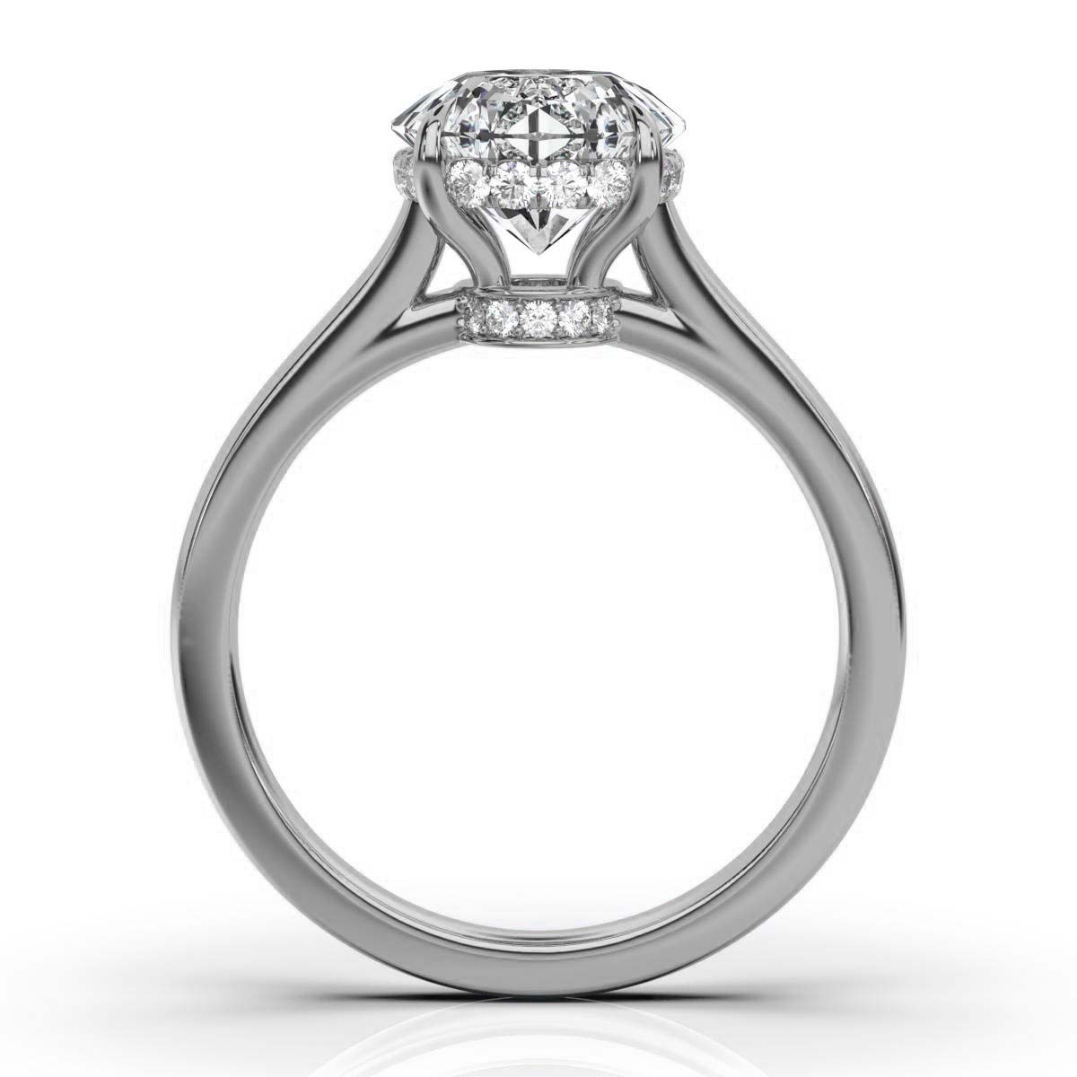 14K White Gold Jennirav Hidden Accents Lab Grown Diamond Ring (1/4 ct. tw)
