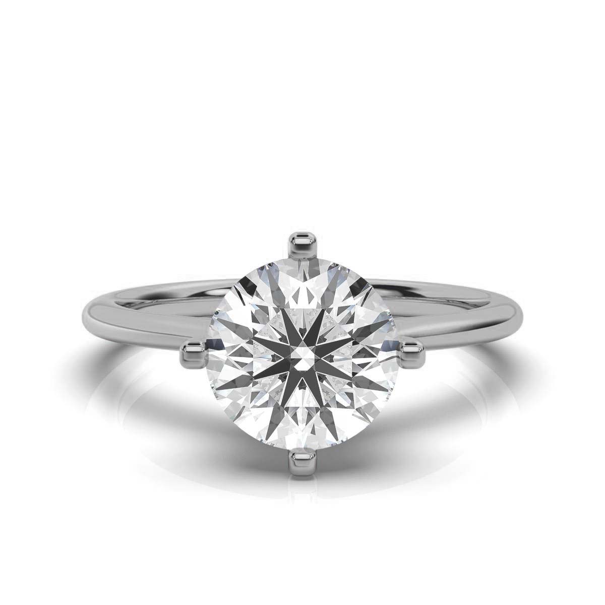 14K White Gold Sheera Solitaire Ring 