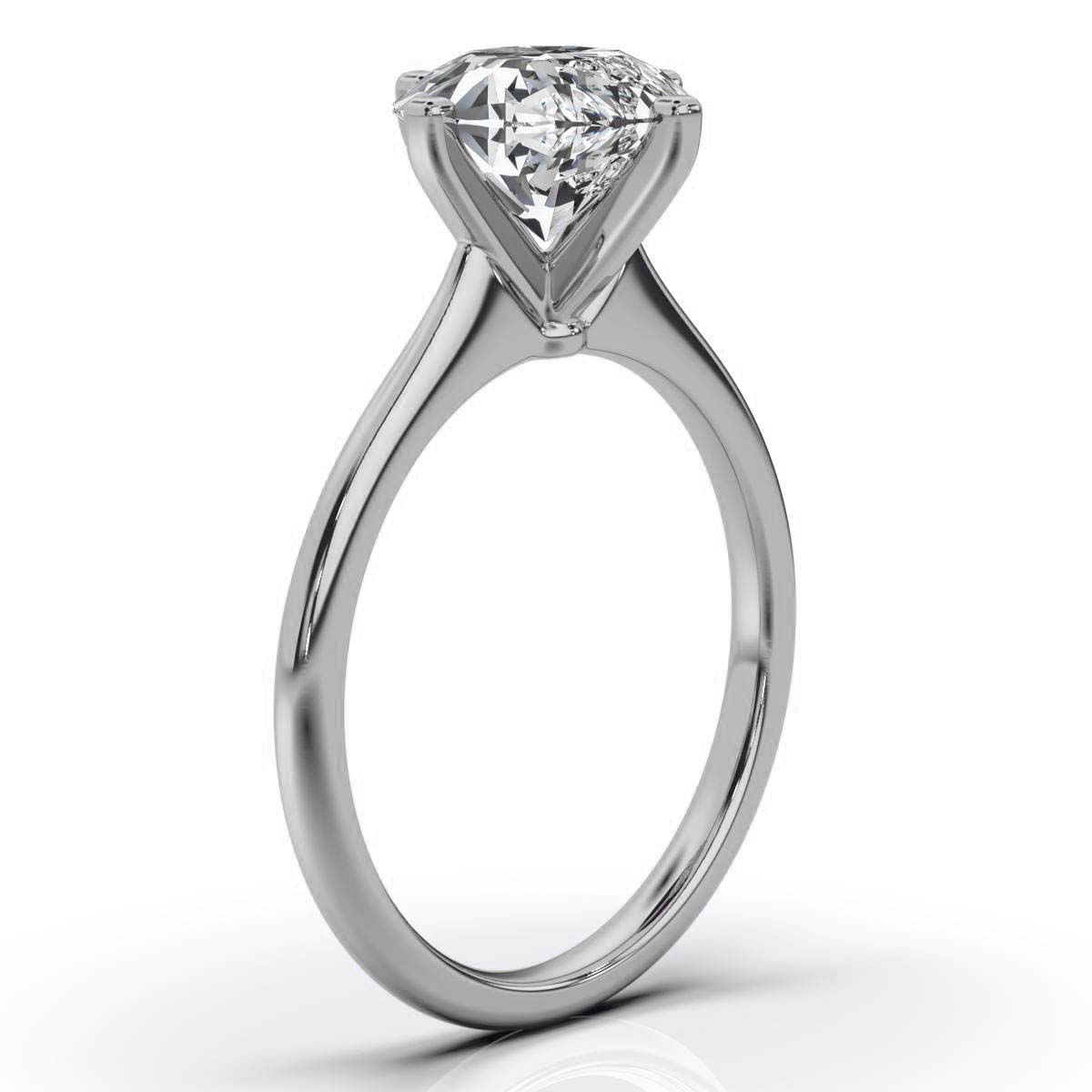 14K White Gold Sheera Solitaire Ring 