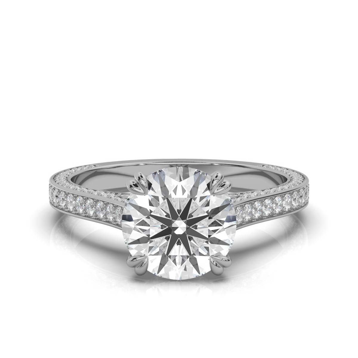 14K White Gold Bridgette Hidden Accents Lab Grown Diamond Ring (4/5 ct. tw)
