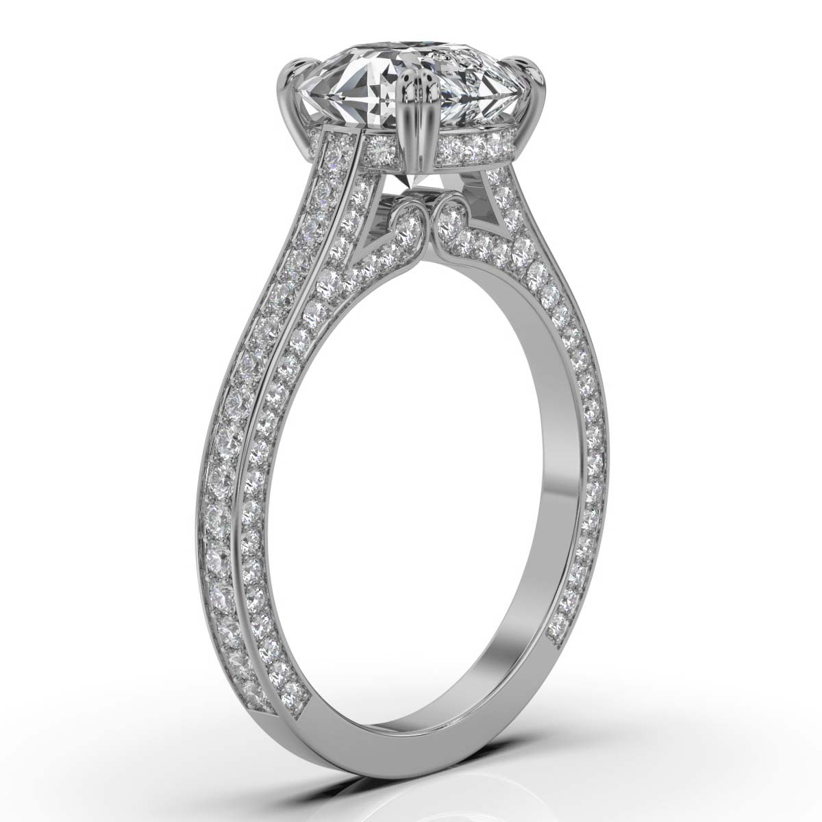 14K White Gold Bridgette Hidden Accents Lab Grown Diamond Ring (4/5 ct. tw)