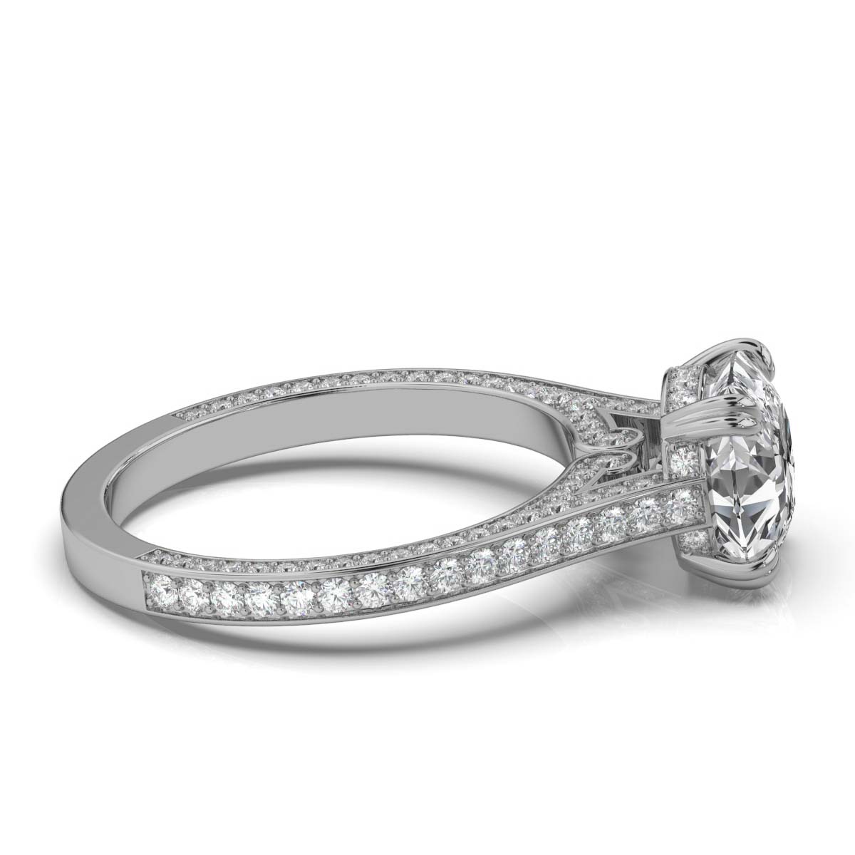14K White Gold Bridgette Hidden Accents Lab Grown Diamond Ring (4/5 ct. tw)