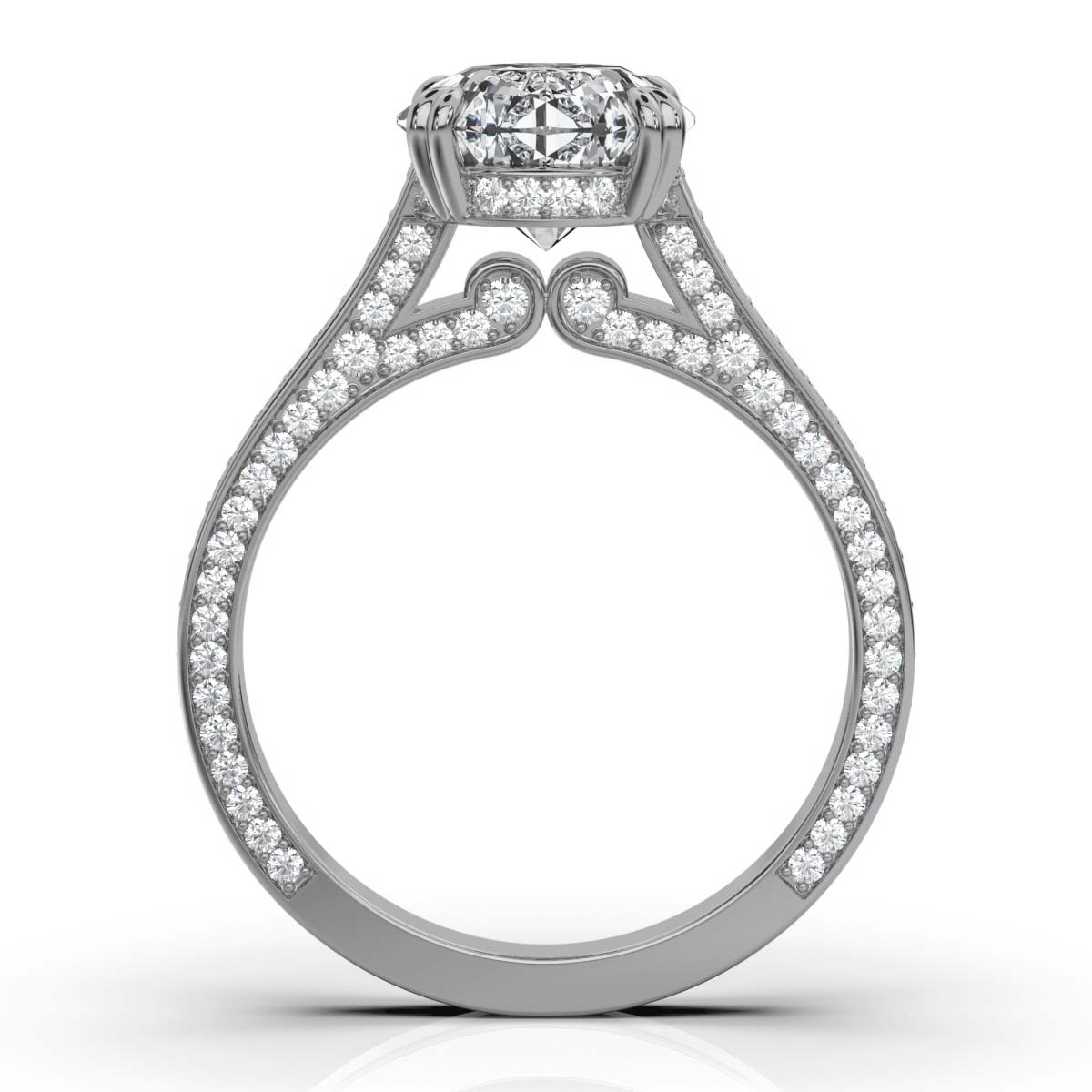 14K White Gold Bridgette Hidden Accents Lab Grown Diamond Ring (4/5 ct. tw)