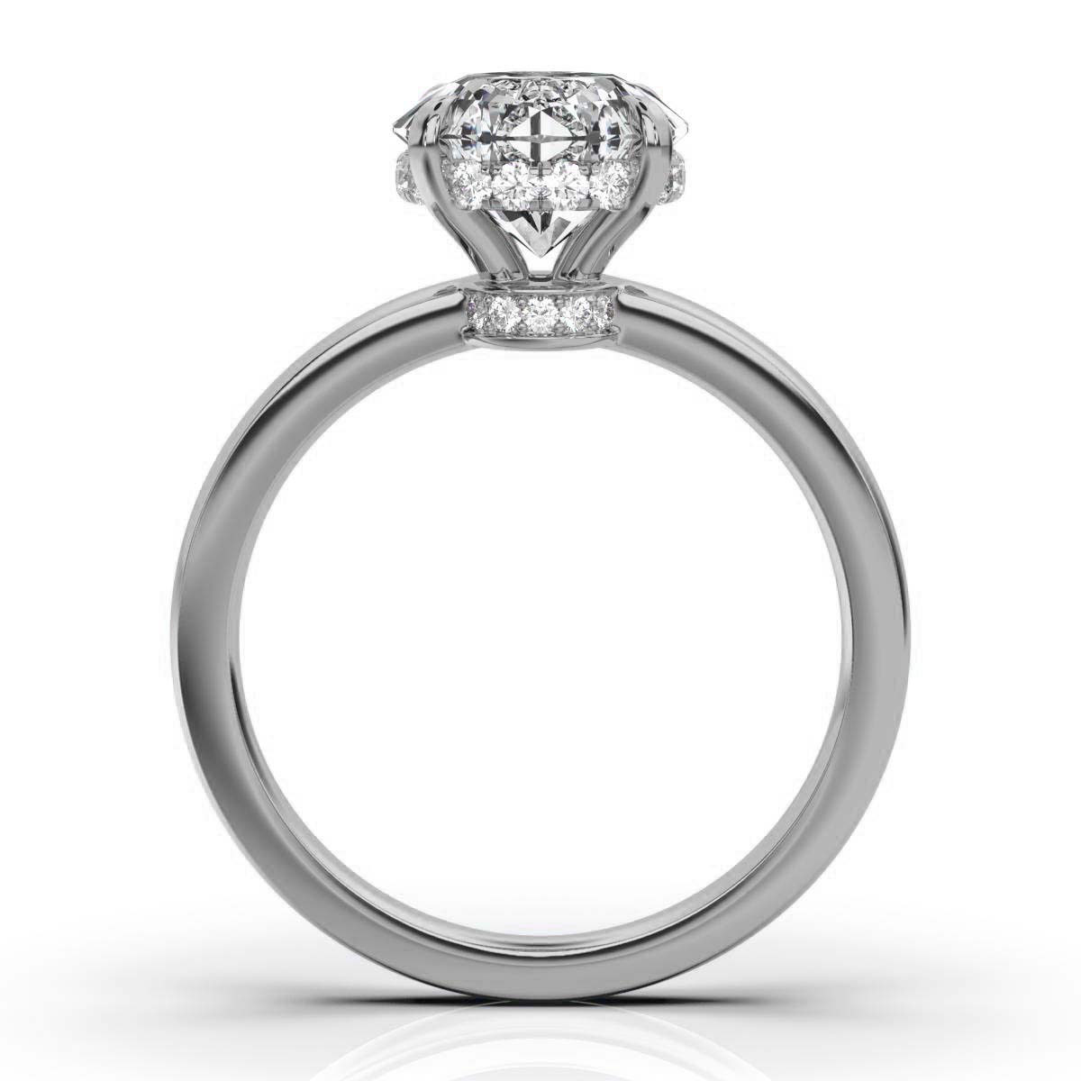 14K White Gold Becca Hidden Accents Lab Grown Diamond Ring (1/5 ct. tw)