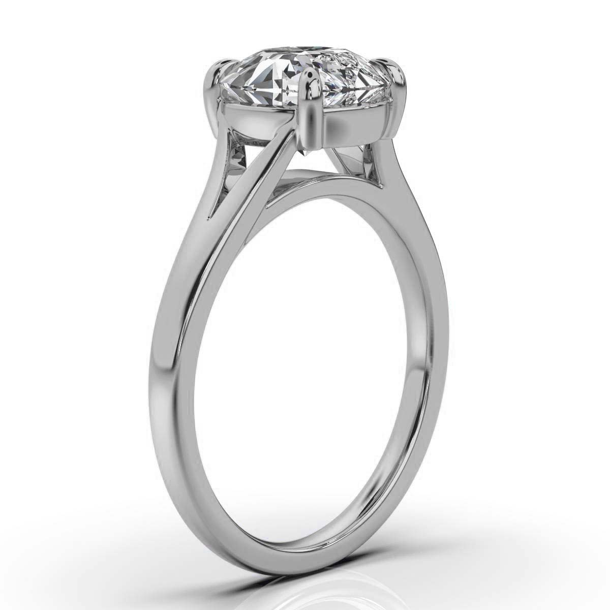 14K White Gold Effie Solitaire Engagement Ring 