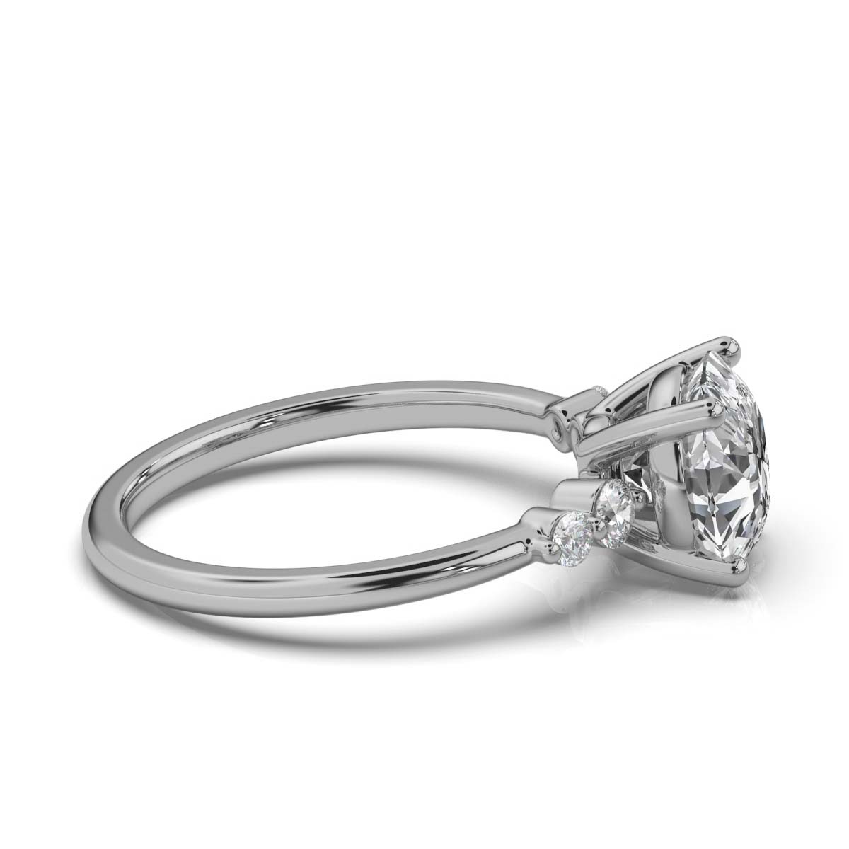 14K White Gold Mentar Lab Grown Diamond Ring (1/5 ct. tw)