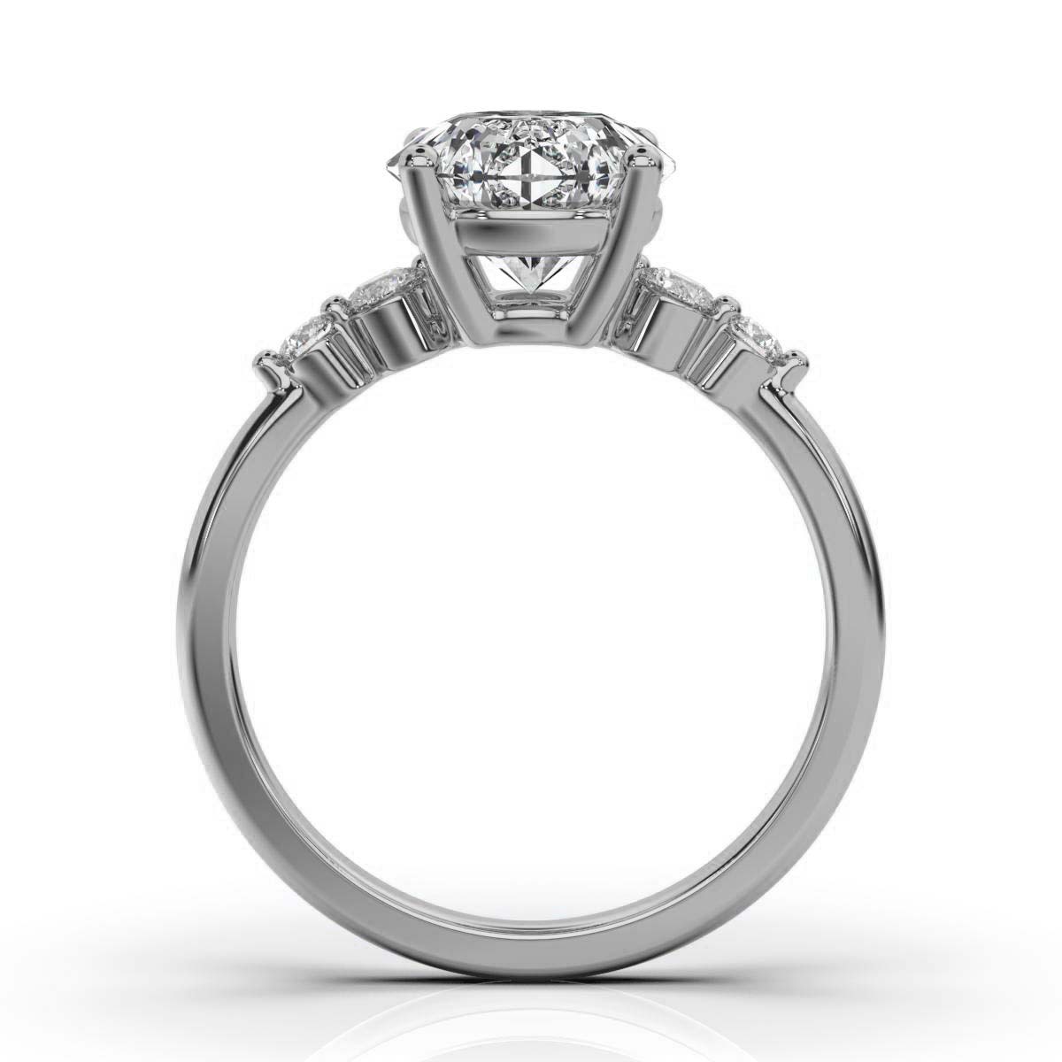 14K White Gold Mentar Lab Grown Diamond Ring (1/5 ct. tw)