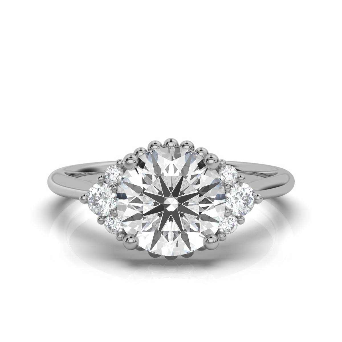 14K White Gold Silvia Lab Grown Diamond Ring (1/6 ct. tw)