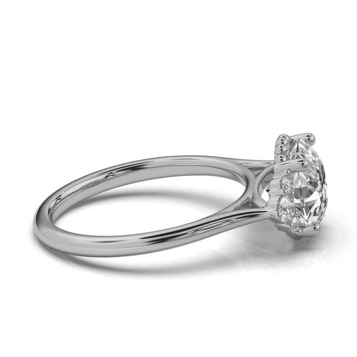 14K White Gold Silvia Lab Grown Diamond Ring (1/6 ct. tw)