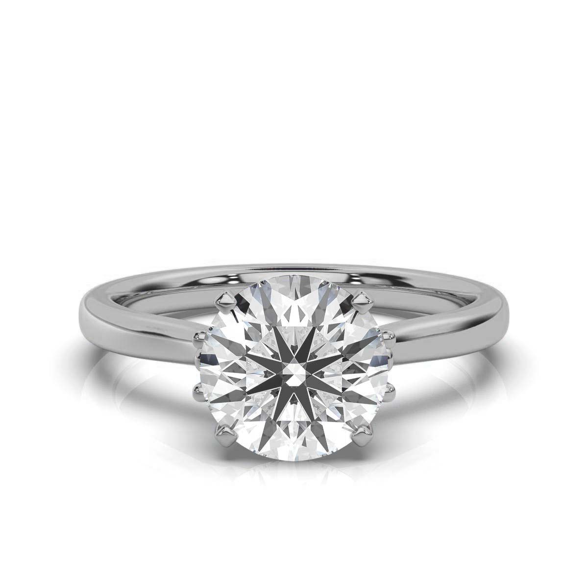 14K White Gold Donatella Solitaire Engagement Ring 