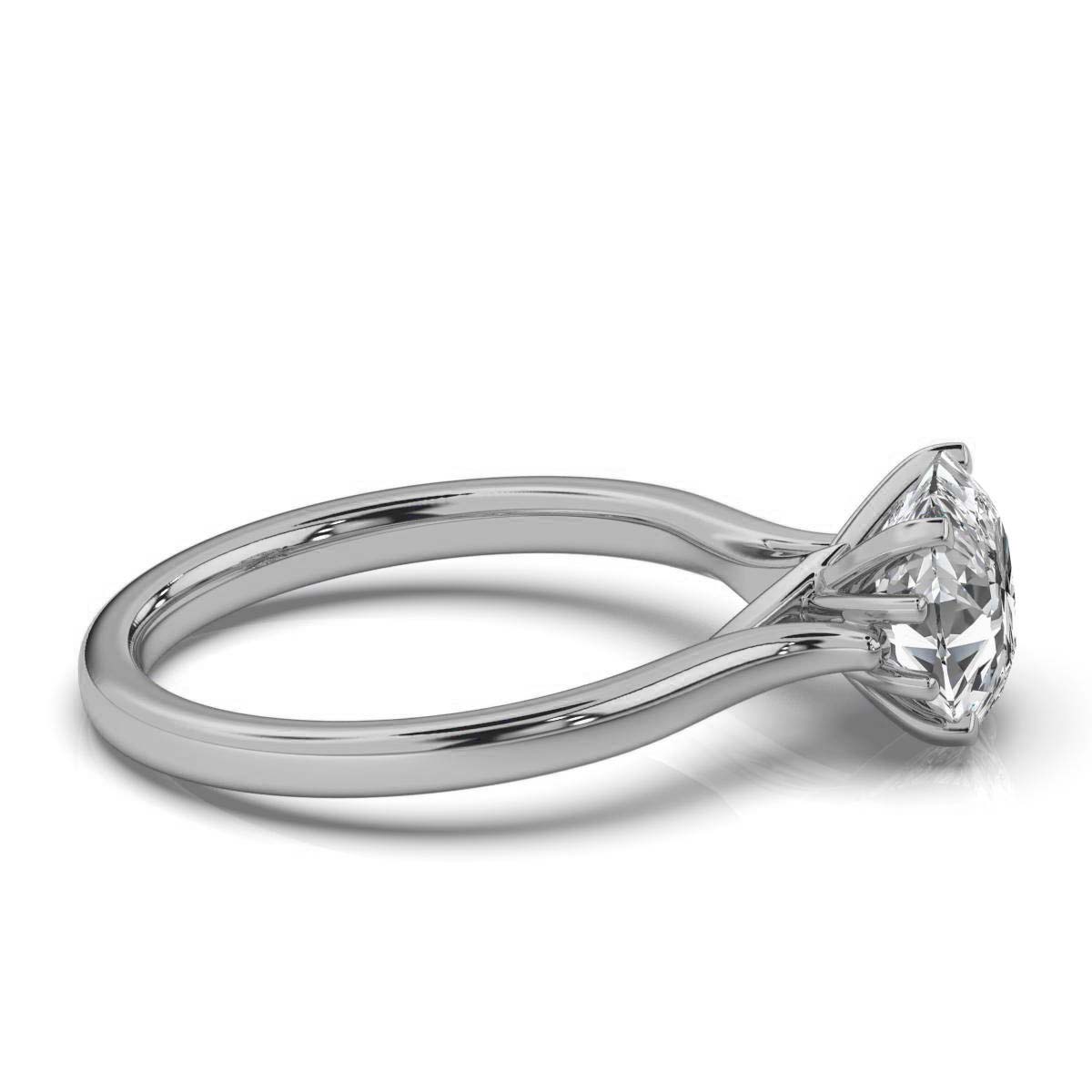 14K White Gold Donatella Solitaire Engagement Ring 