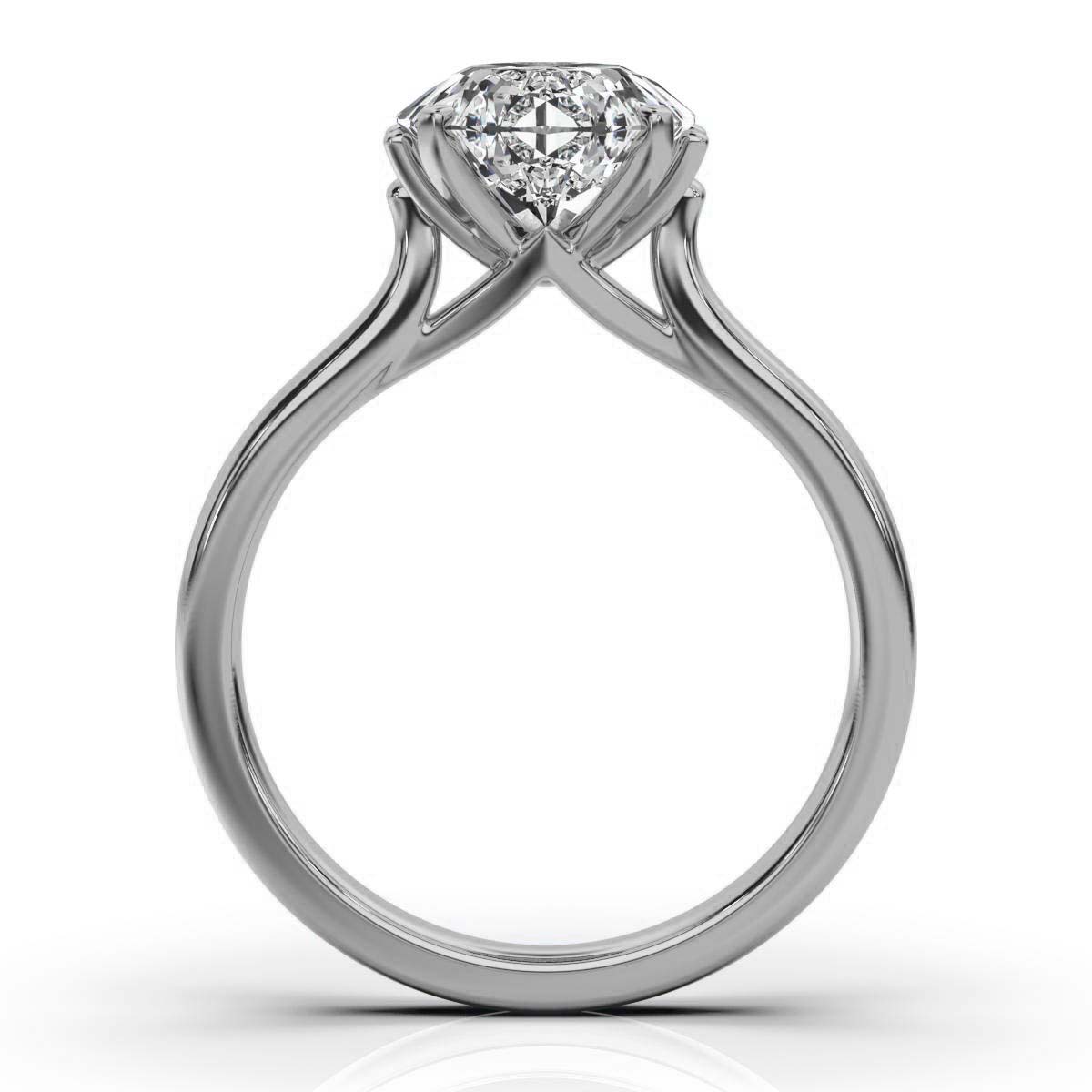 14K White Gold Donatella Solitaire Engagement Ring 