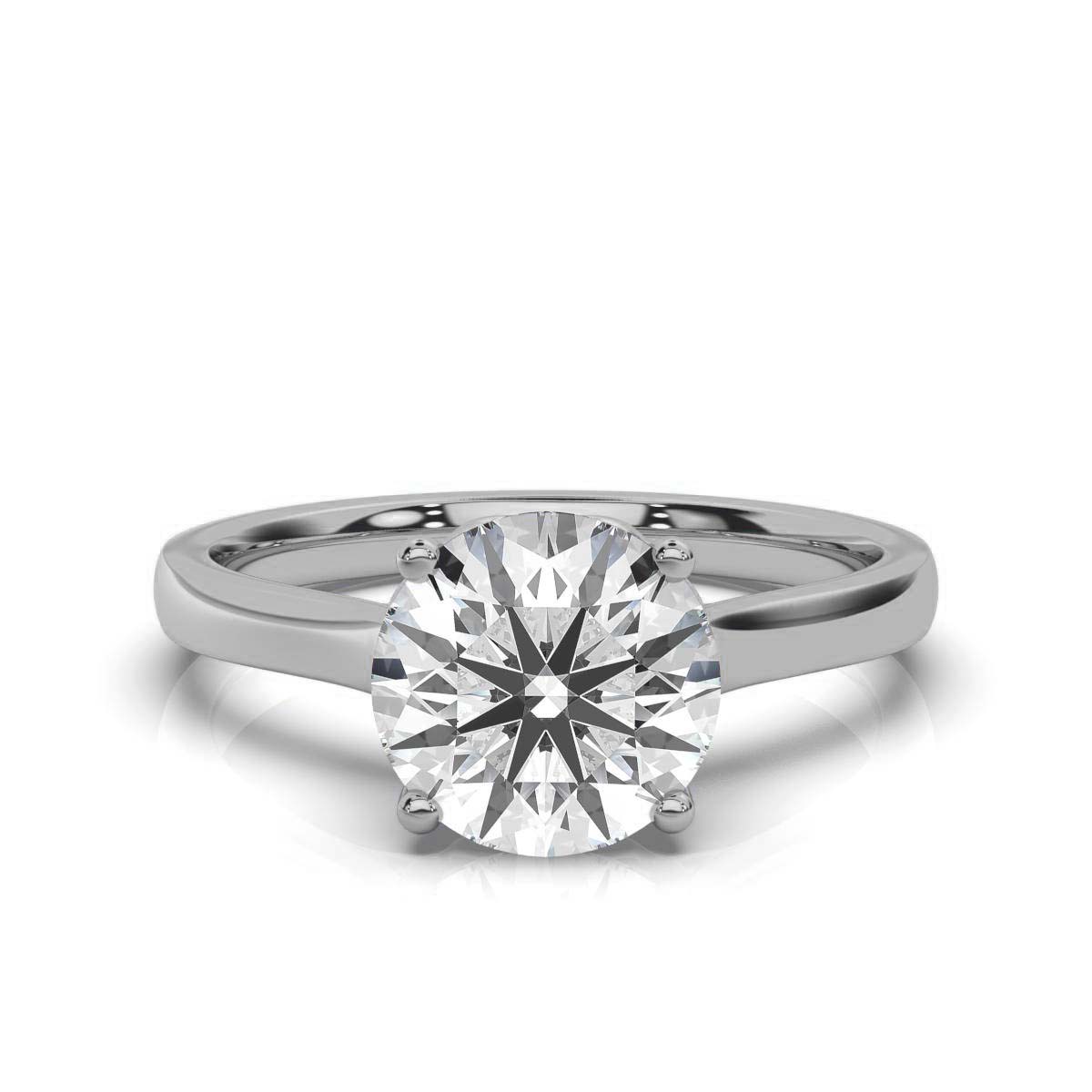 14K White Gold Analia Solitaire Engagement Ring 