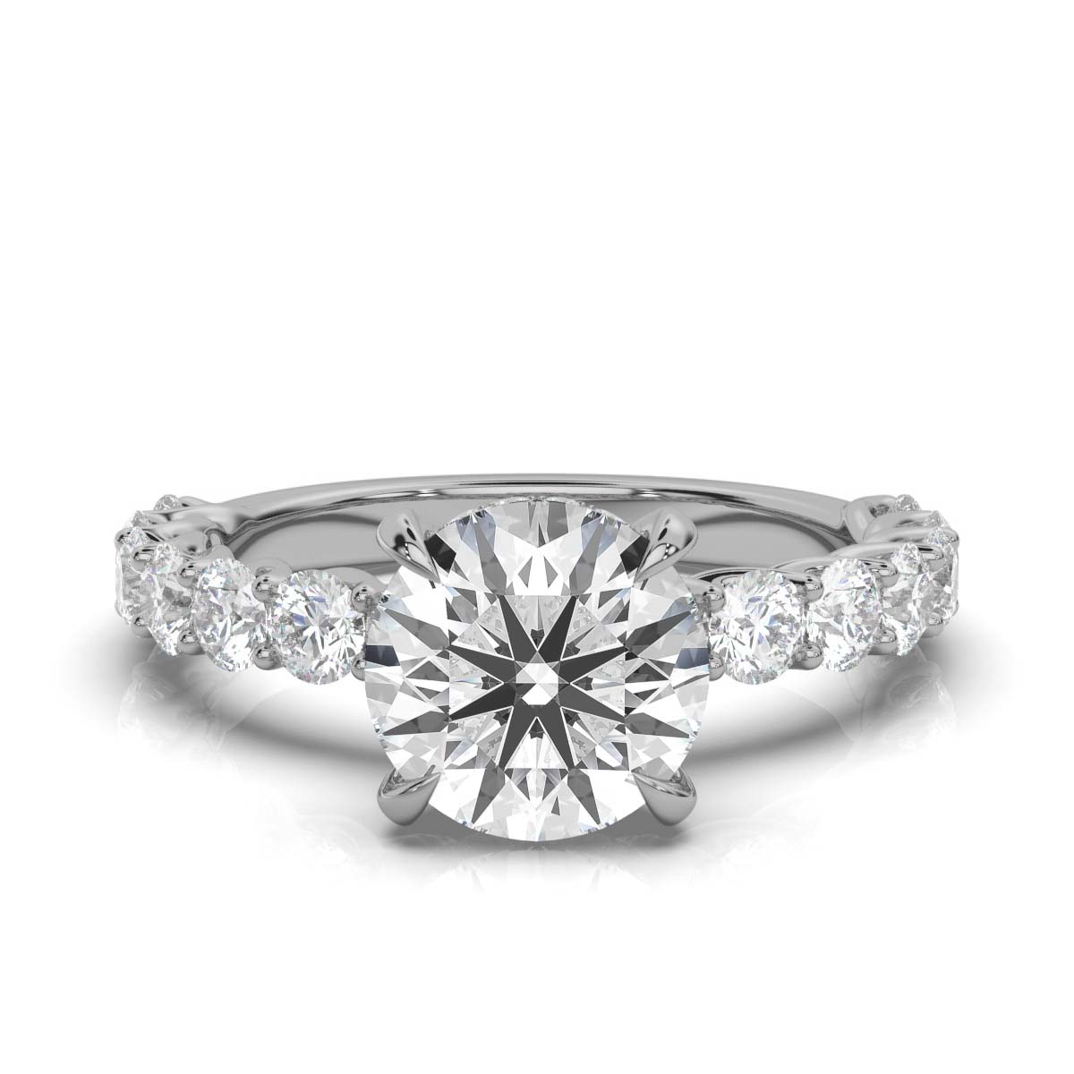 14K White Gold Hermione Hidden Accents Lab Grown Diamond Ring (1 1/3 ct. tw)
