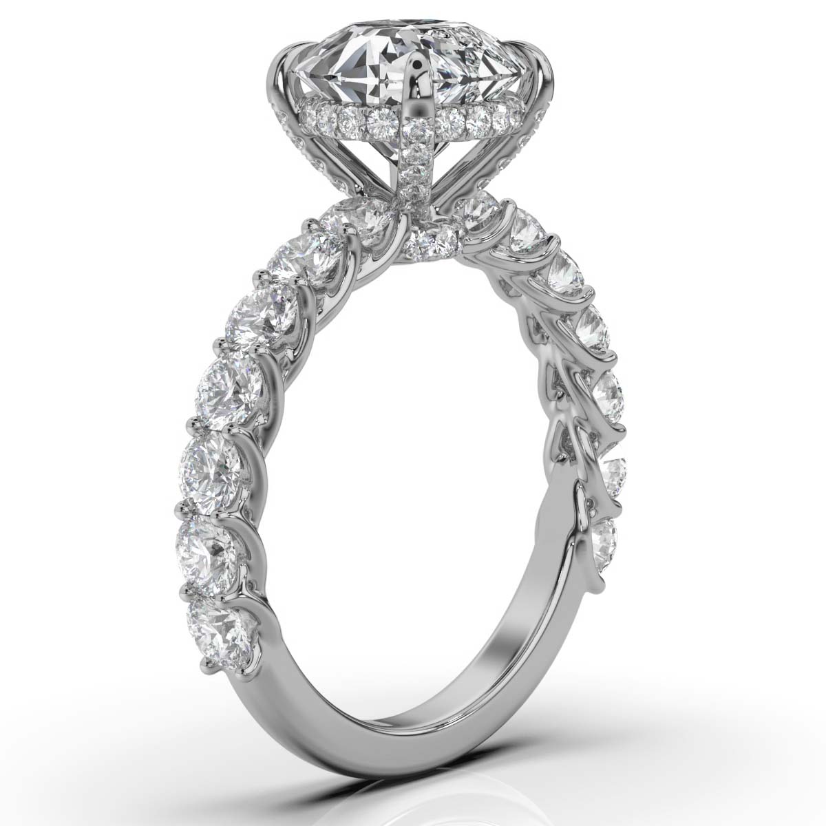 14K White Gold Hermione Hidden Accents Lab Grown Diamond Ring (1 1/3 ct. tw)