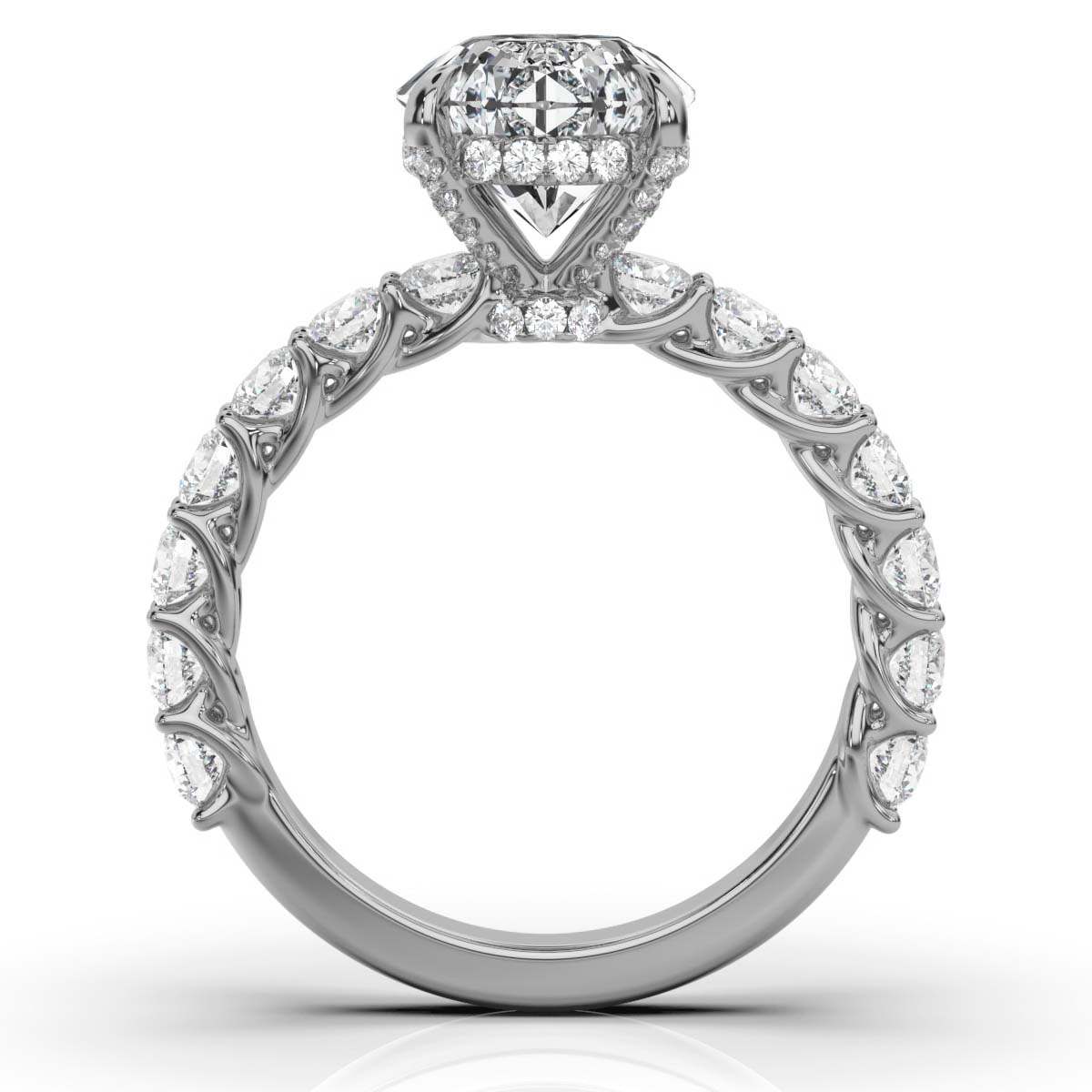 14K White Gold Hermione Hidden Accents Lab Grown Diamond Ring (1 1/3 ct. tw)