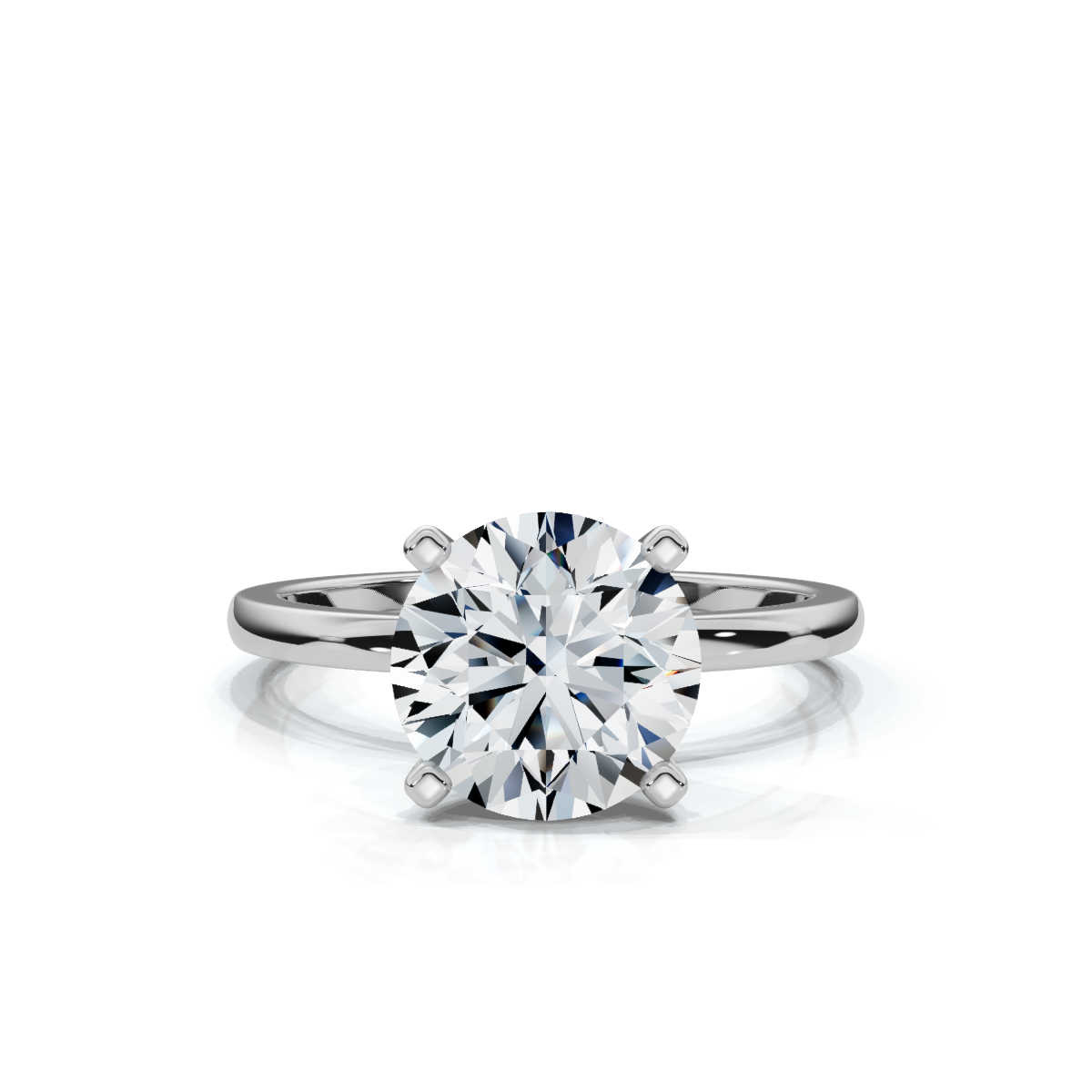14K White Gold Jia Solitaire Engagement Ring 