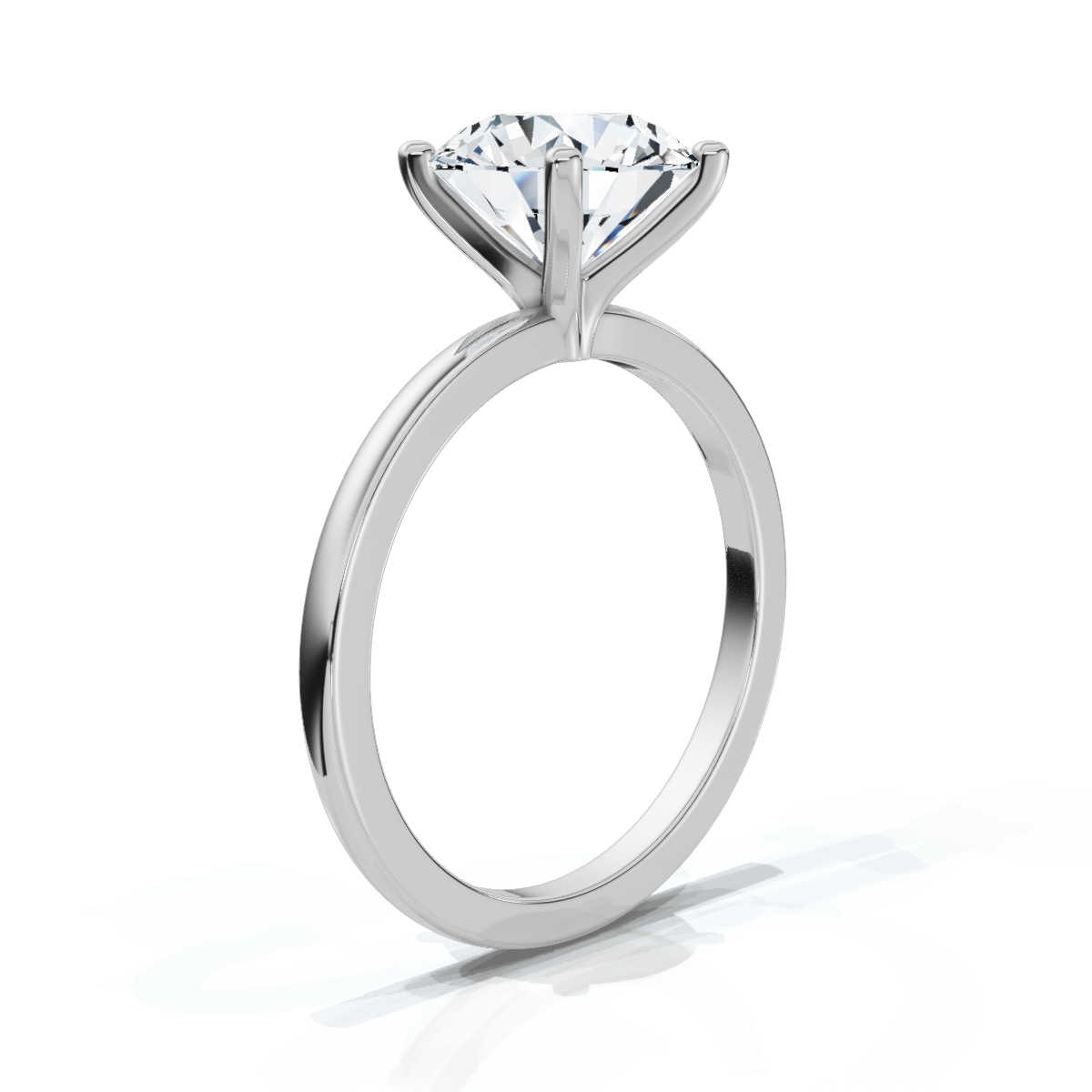 14K White Gold Jia Solitaire Engagement Ring 