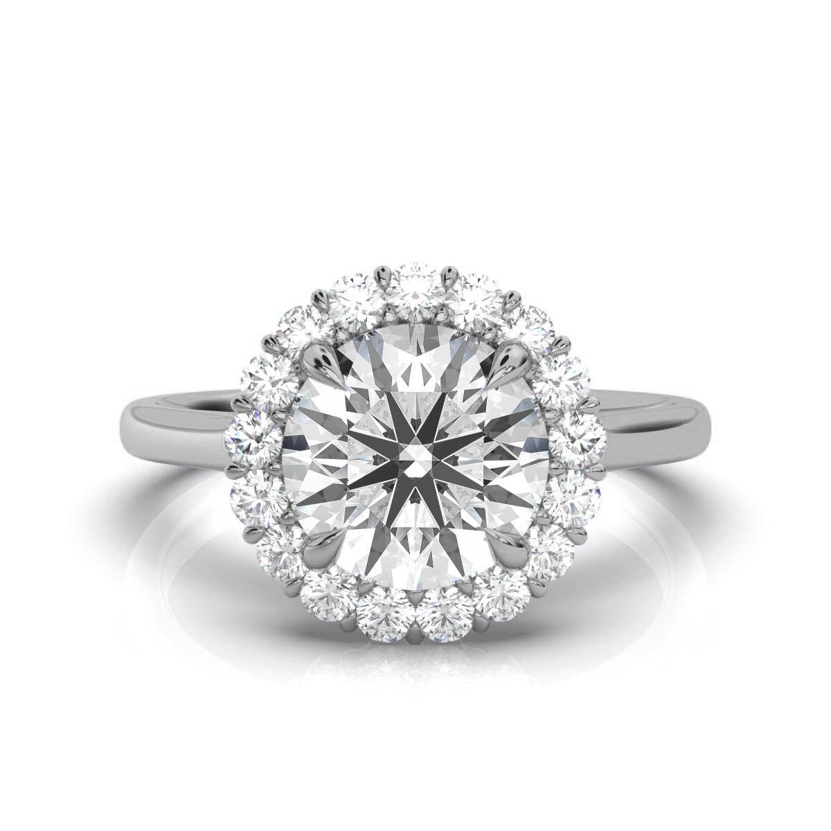 14K White Gold Hera Halo Lab Grown Diamond Engagement Ring (2/5 ct. tw)