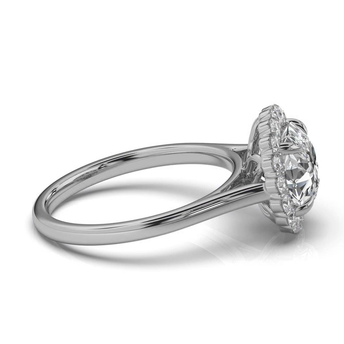 14K White Gold Hera Halo Lab Grown Diamond Engagement Ring (2/5 ct. tw)