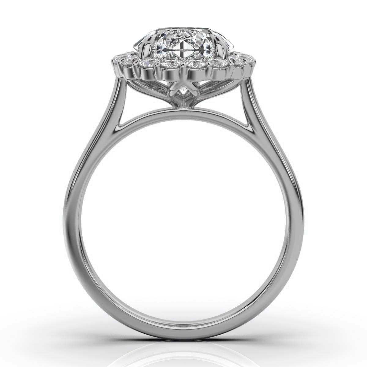 14K White Gold Hera Halo Lab Grown Diamond Engagement Ring (2/5 ct. tw)