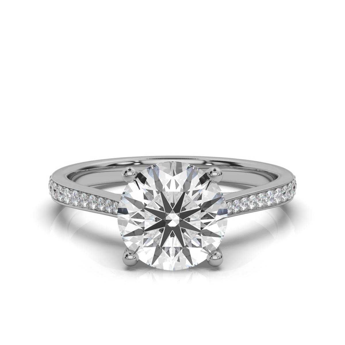 14K White Gold Rebecca Lab Grown Diamond Engagement Ring (1/6 ct. tw)