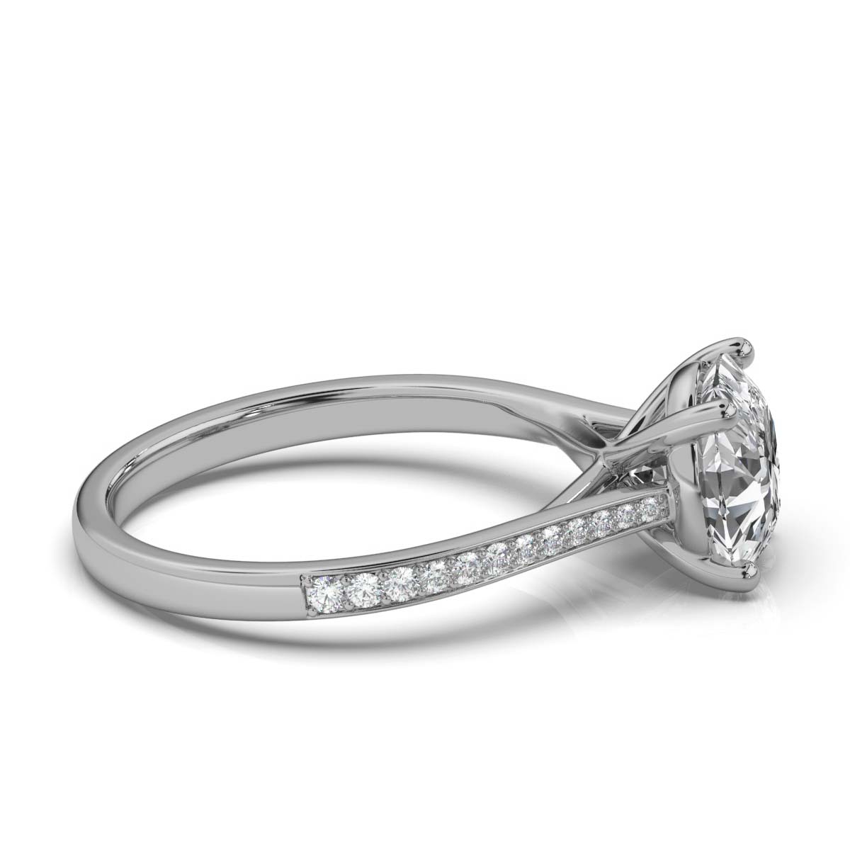 14K White Gold Rebecca Lab Grown Diamond Engagement Ring (1/6 ct. tw)
