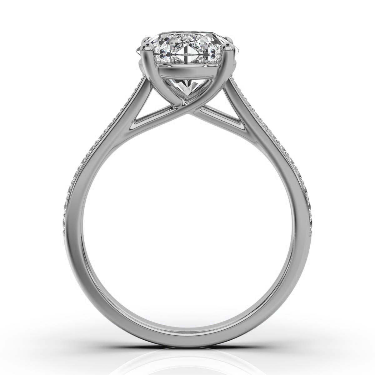 14K White Gold Rebecca Lab Grown Diamond Engagement Ring (1/6 ct. tw)