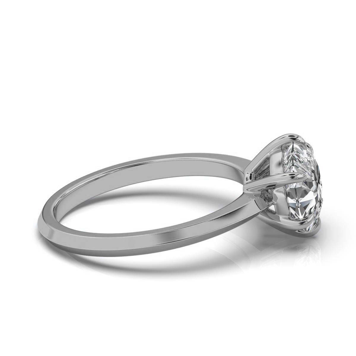 14K White Gold Axelle Solitaire Engagement Ring 