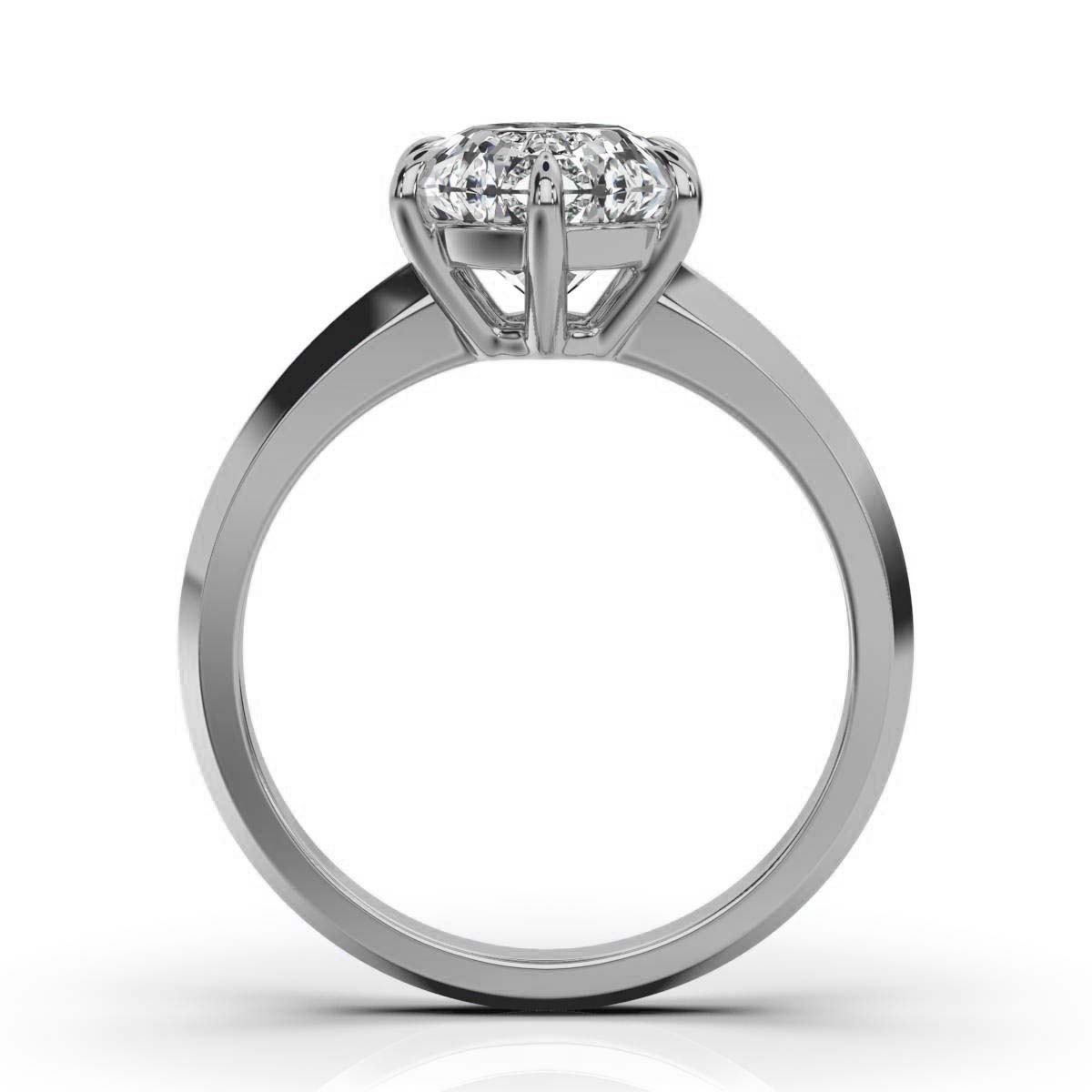 14K White Gold Axelle Solitaire Engagement Ring 