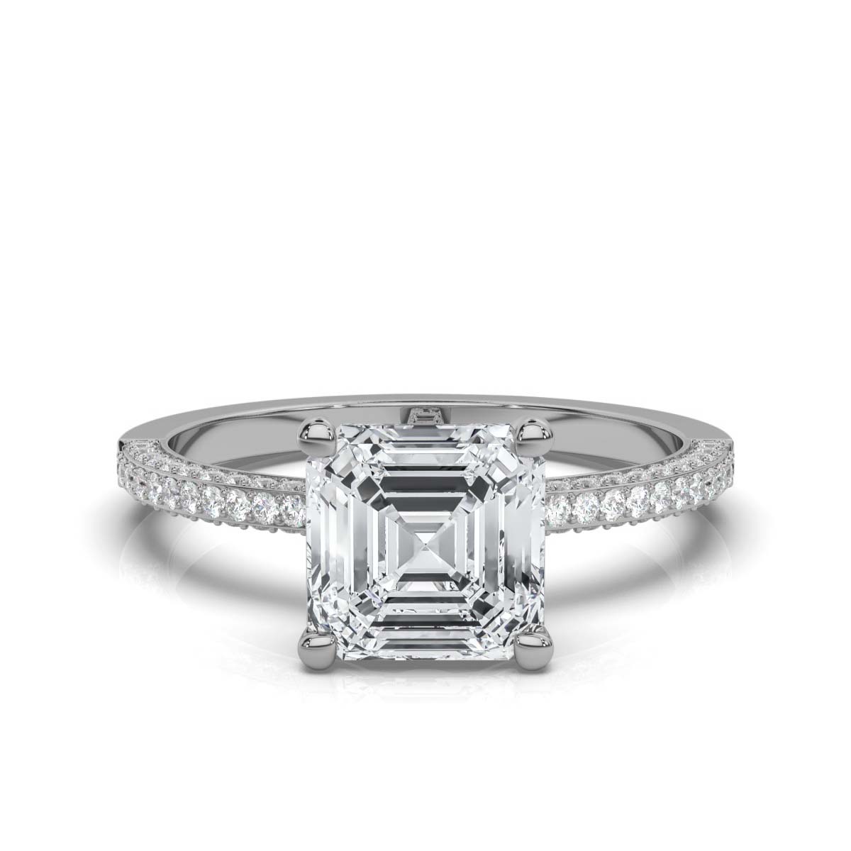 14K White Gold Zaynab Hidden Accents Lab Grown Diamond Ring (1/3 ct. tw)