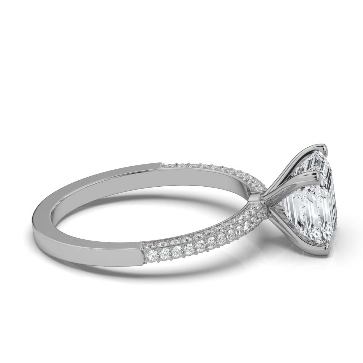 14K White Gold Zaynab Hidden Accents Lab Grown Diamond Ring (1/3 ct. tw)