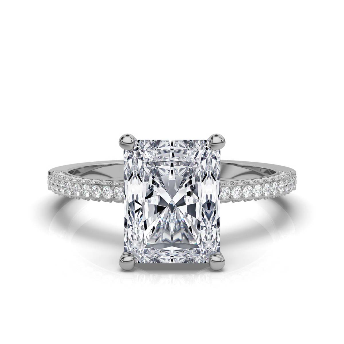 14K White Gold Zaynab Hidden Accents Lab Grown Diamond Ring (1/3 ct. tw)
