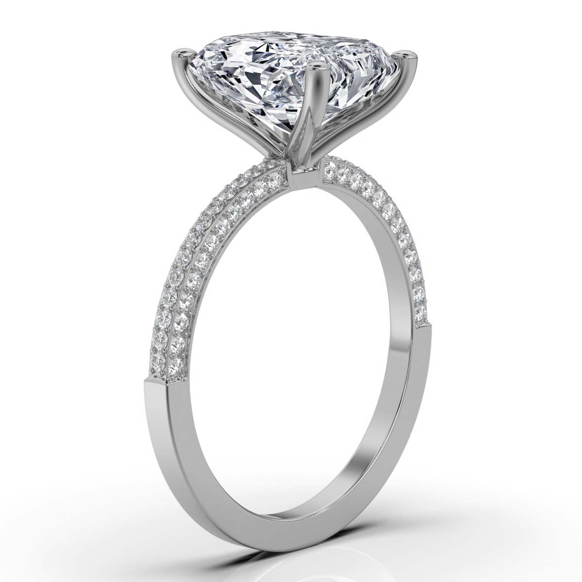 14K White Gold Zaynab Hidden Accents Lab Grown Diamond Ring (1/3 ct. tw)