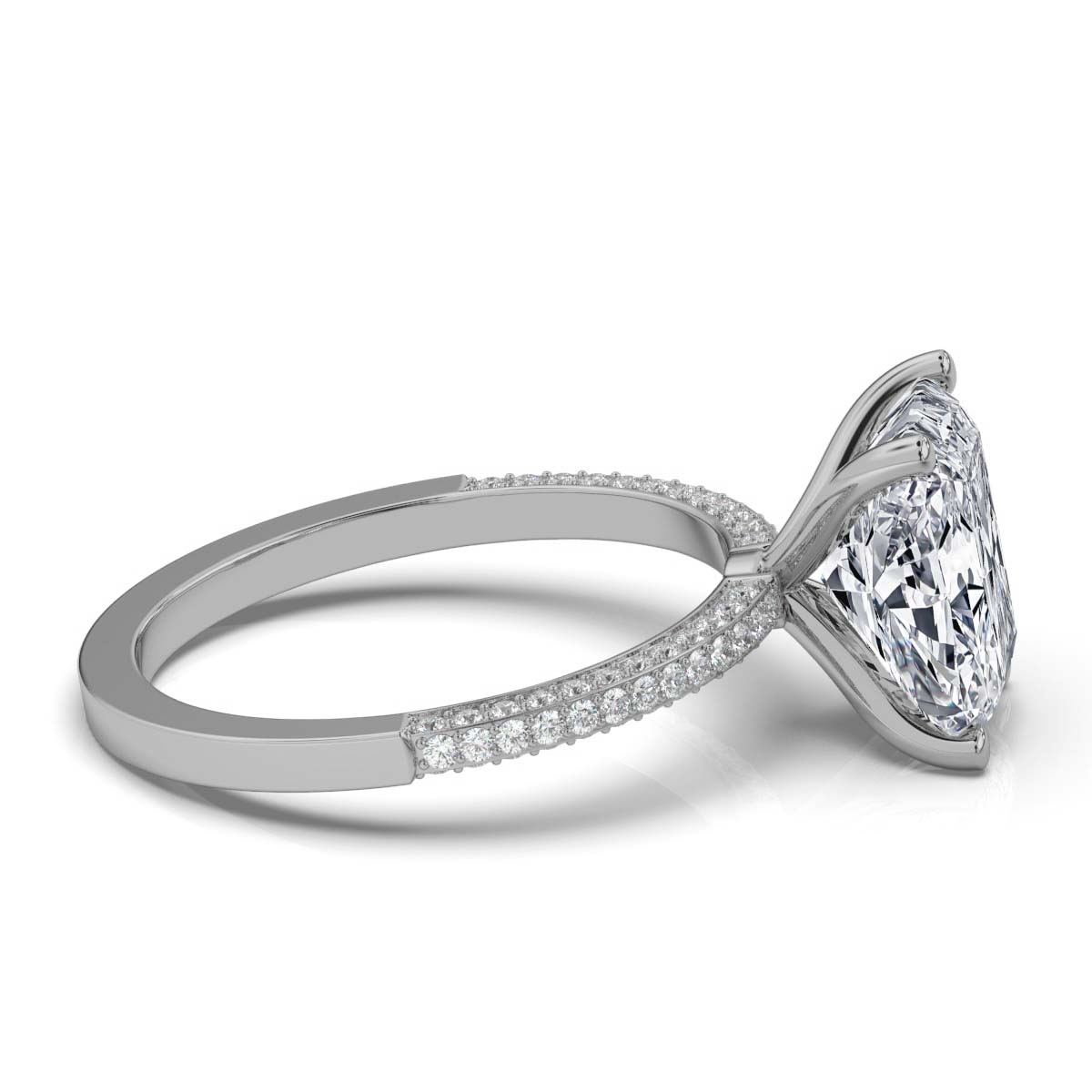 14K White Gold Zaynab Hidden Accents Lab Grown Diamond Ring (1/3 ct. tw)