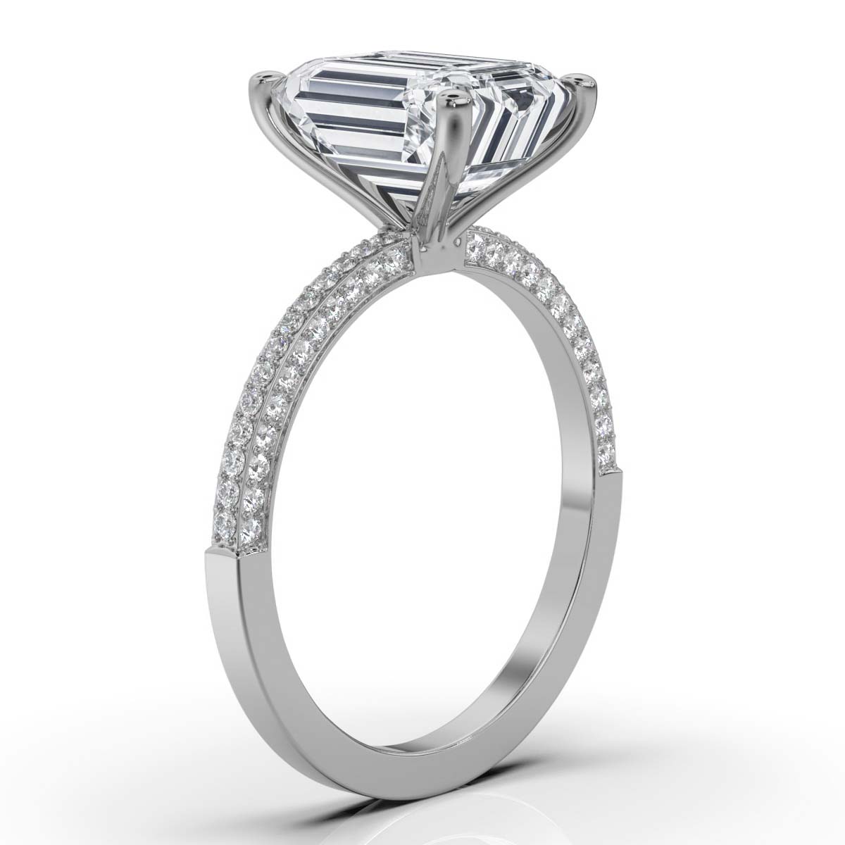 14K White Gold Zaynab Hidden Accents Lab Grown Diamond Ring (1/3 ct. tw)