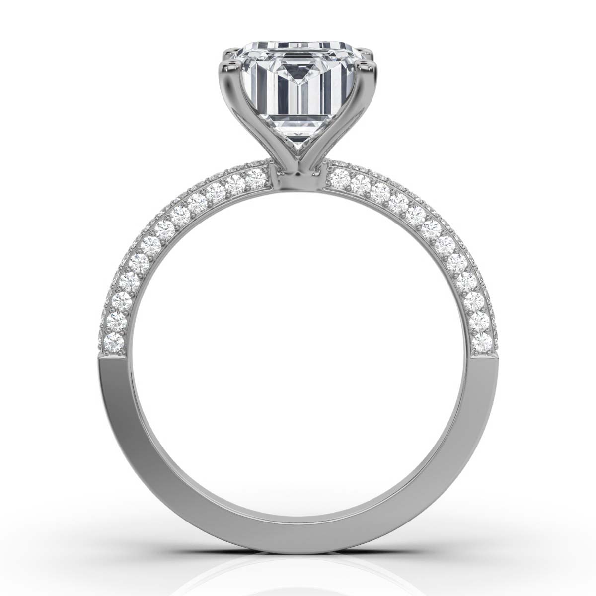 14K White Gold Zaynab Hidden Accents Lab Grown Diamond Ring (1/3 ct. tw)