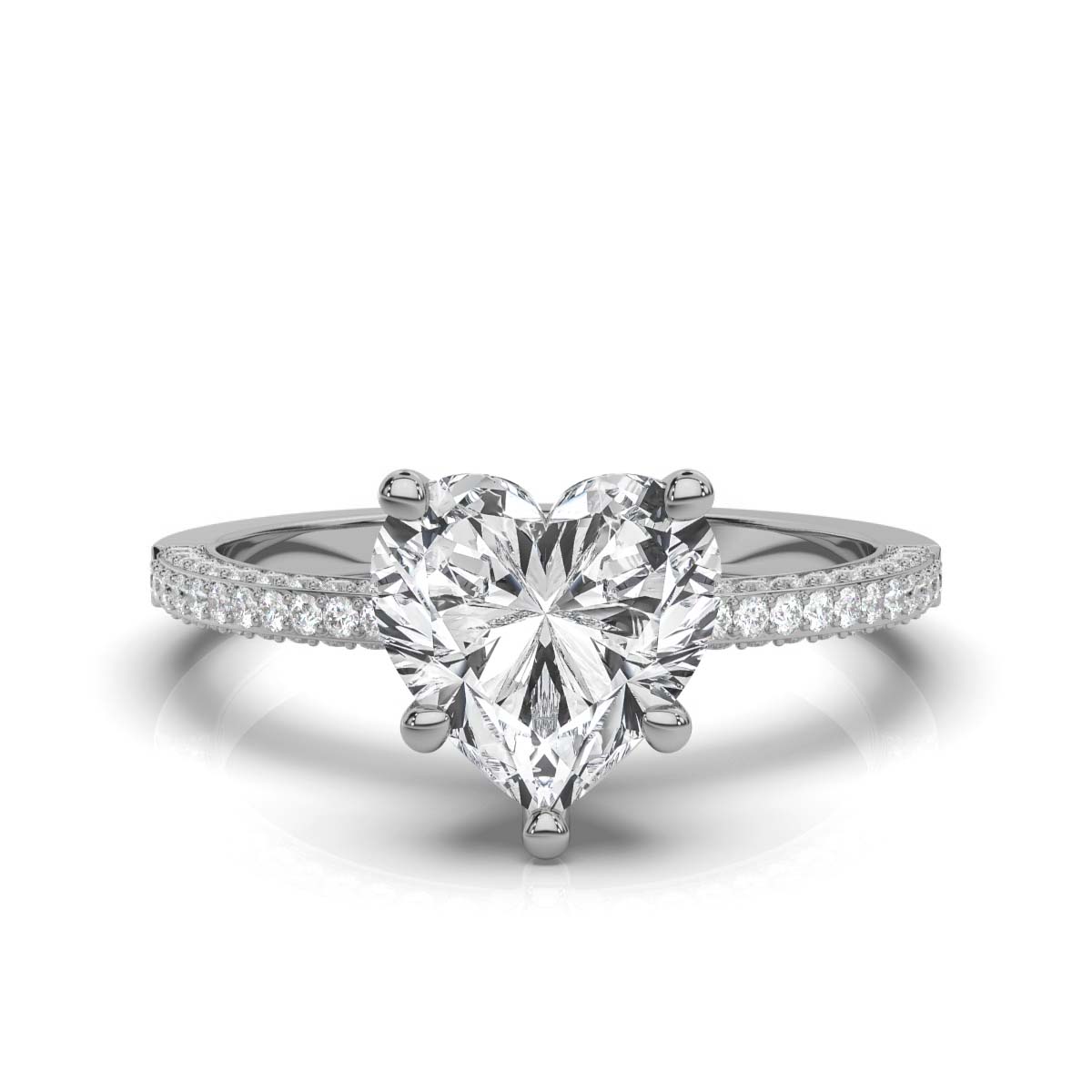 14K White Gold Zaynab Hidden Accents Lab Grown Diamond Ring (1/3 ct. tw)