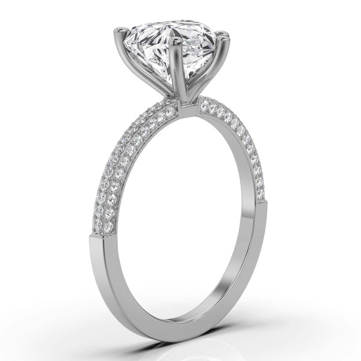 14K White Gold Zaynab Hidden Accents Lab Grown Diamond Ring (1/3 ct. tw)