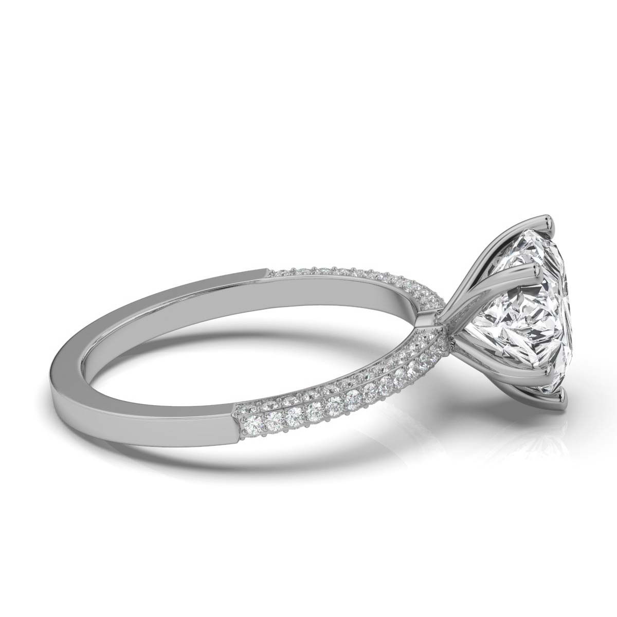 14K White Gold Zaynab Hidden Accents Lab Grown Diamond Ring (1/3 ct. tw)