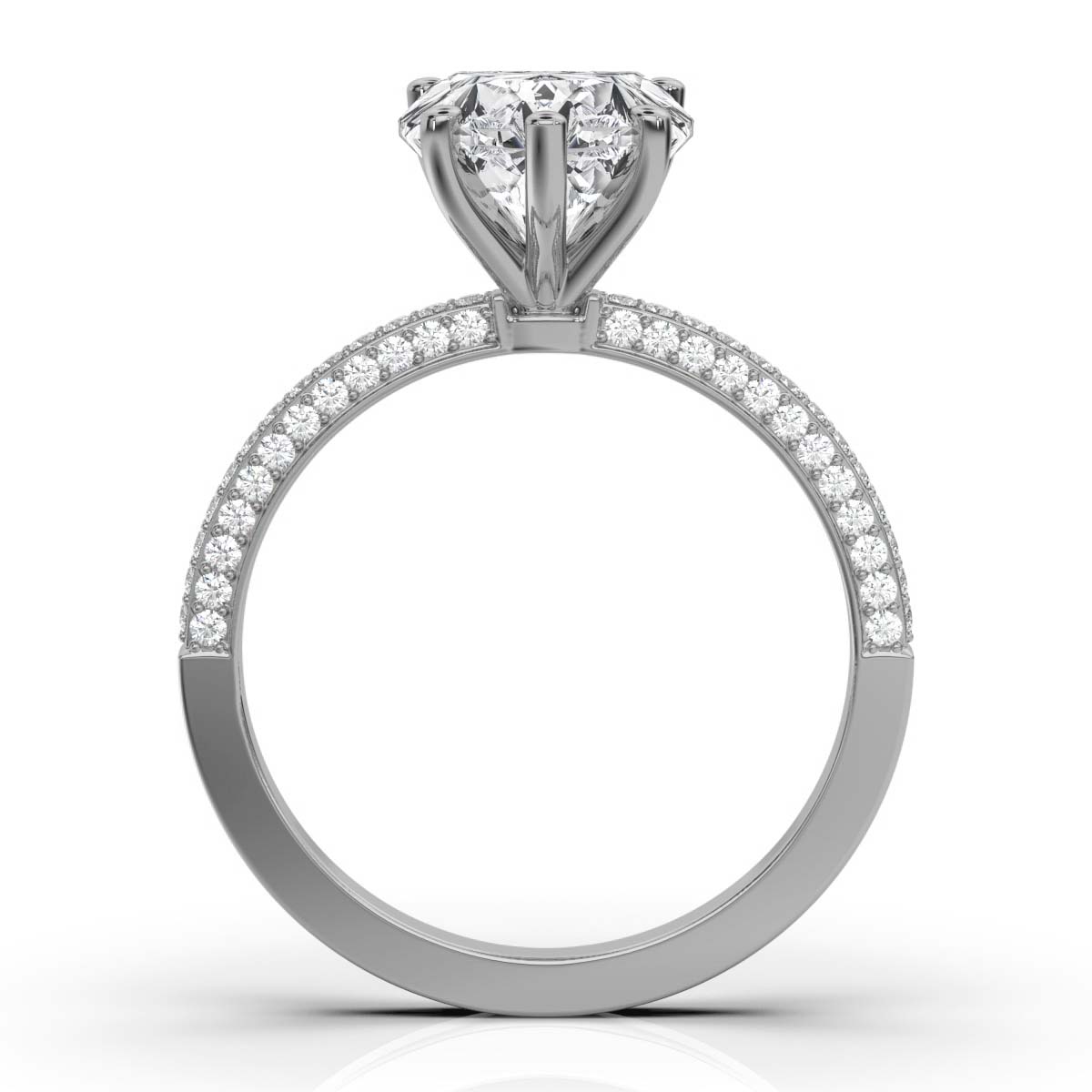 14K White Gold Zaynab Hidden Accents Lab Grown Diamond Ring (1/3 ct. tw)