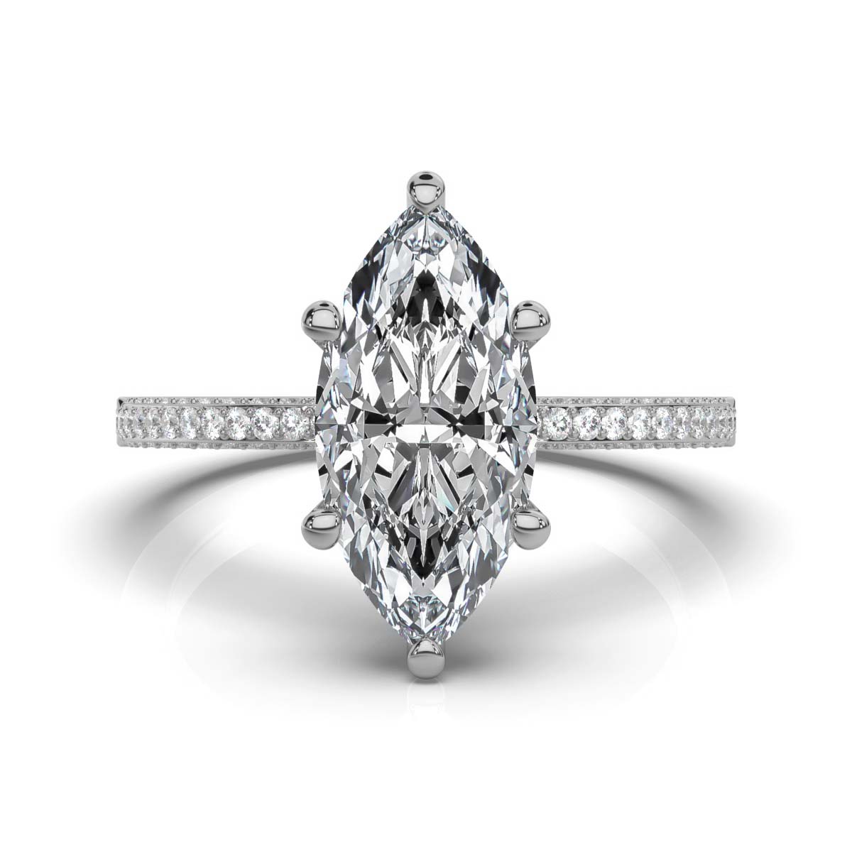 14K White Gold Zaynab Hidden Accents Lab Grown Diamond Ring (1/3 ct. tw)