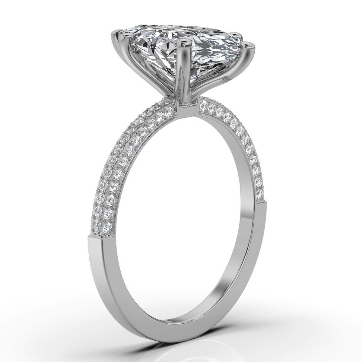 14K White Gold Zaynab Hidden Accents Lab Grown Diamond Ring (1/3 ct. tw)