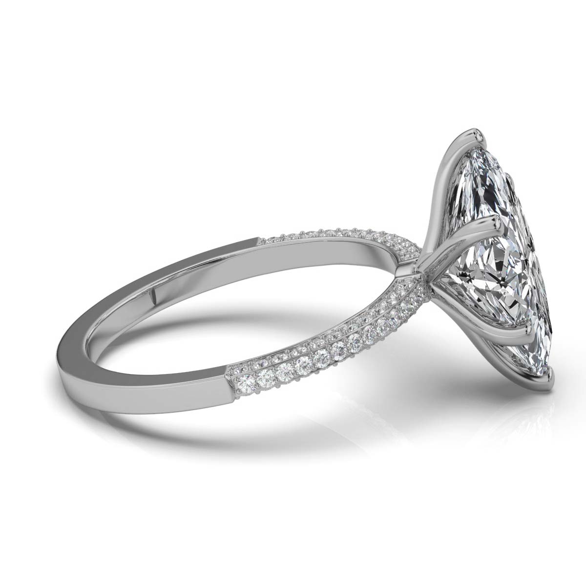 14K White Gold Zaynab Hidden Accents Lab Grown Diamond Ring (1/3 ct. tw)