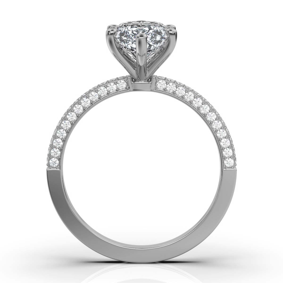 14K White Gold Zaynab Hidden Accents Lab Grown Diamond Ring (1/3 ct. tw)