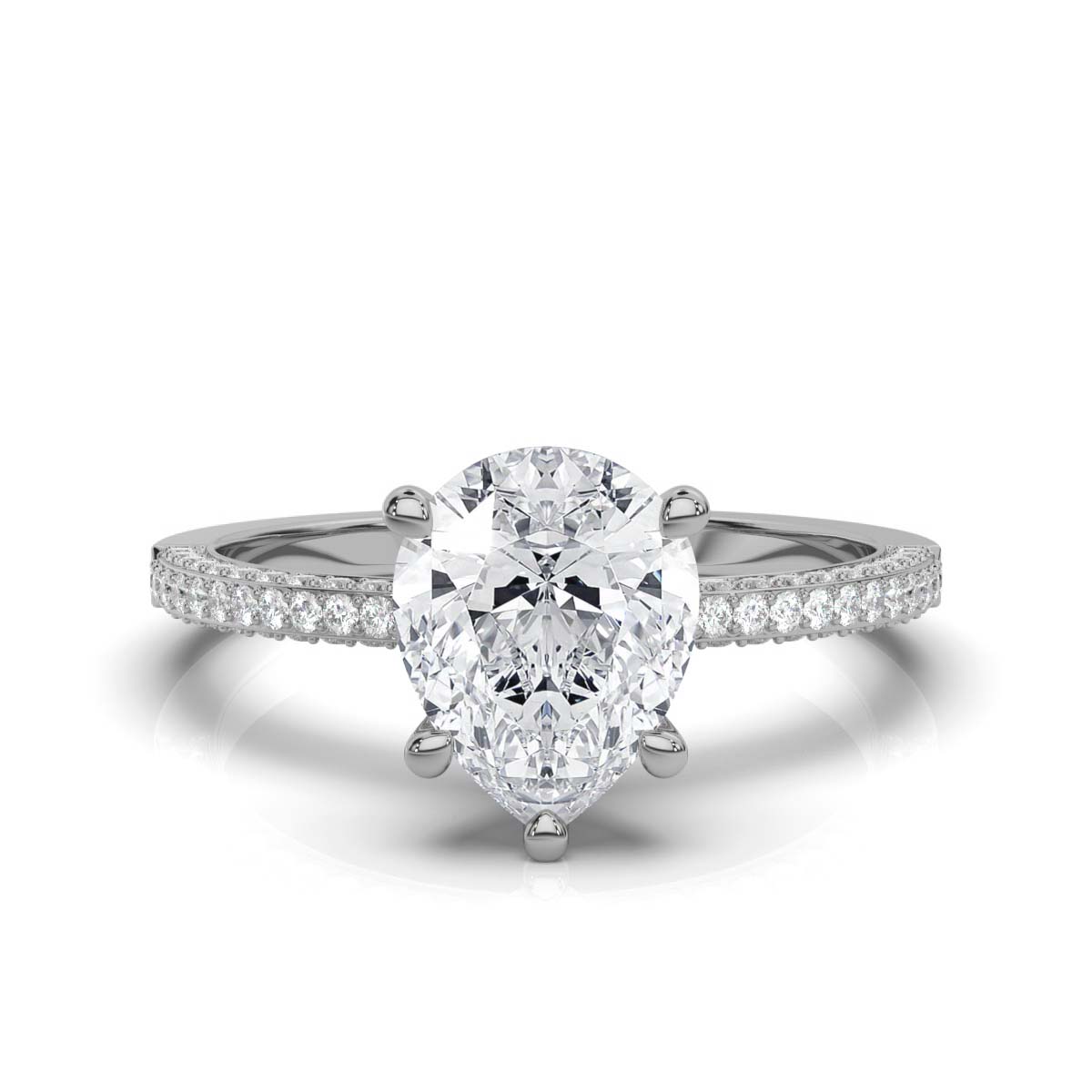 14K White Gold Zaynab Hidden Accents Lab Grown Diamond Ring (1/3 ct. tw)