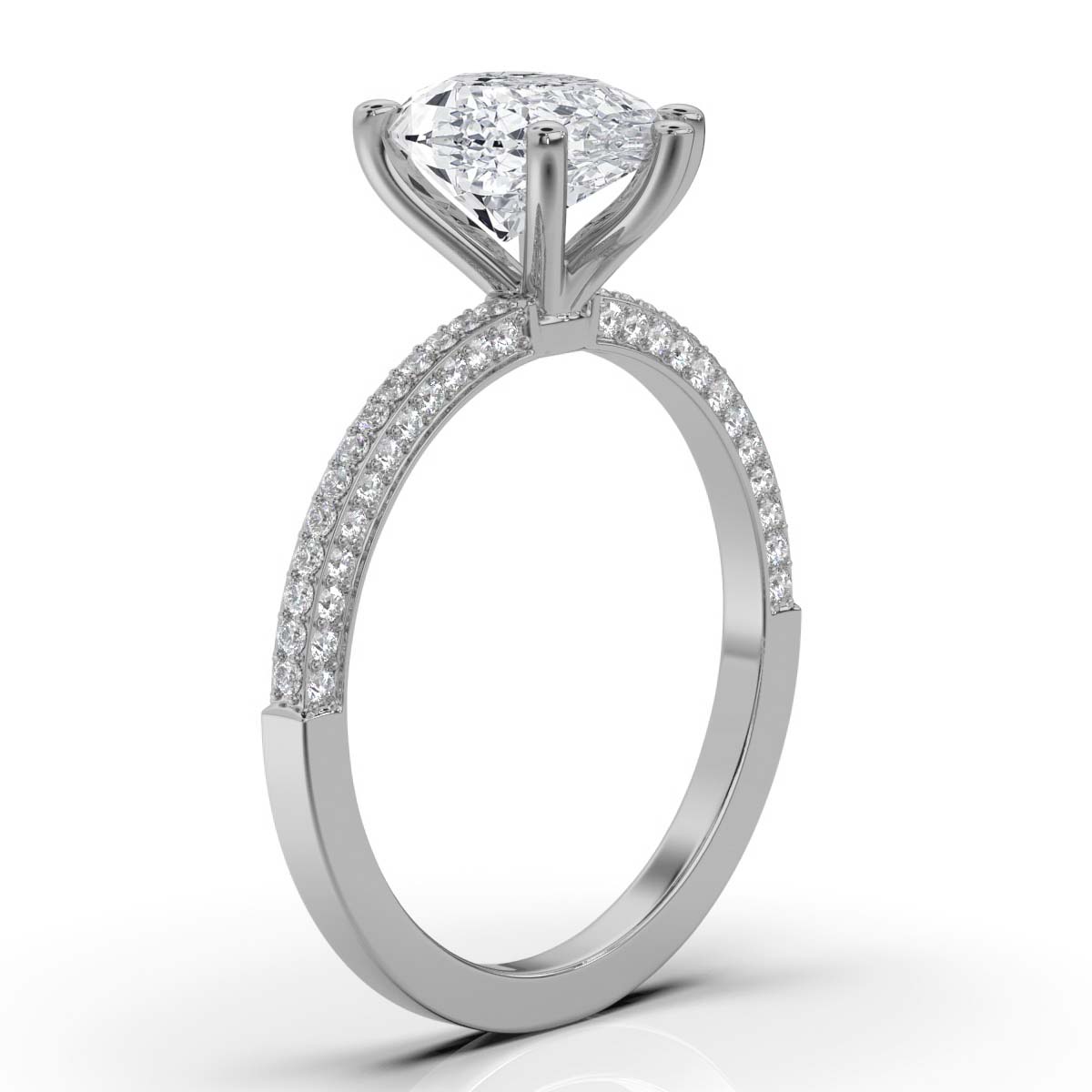 14K White Gold Zaynab Hidden Accents Lab Grown Diamond Ring (1/3 ct. tw)